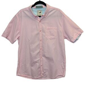 Alexander Julian Colours Pink Organic Collection Short Sleeve Button Down XL